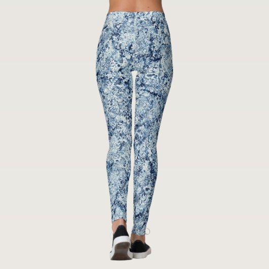 Leggings Blue Marble Abstract (Dos)