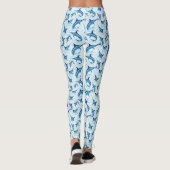 Leggings Blue Marlin Jumping out of Ocean (Dos)