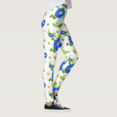 Leggings Blue Morning Glory Flowers Motif (Droite)