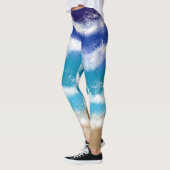 Leggings Blue Ocean Waves et Sandy Beach (Gauche)