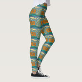 Leggings Blue Ocean Waves Nautilus Seashell Pattern Nouveau (Droite)