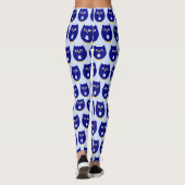Leggings Blue Owl Design Any Colour Background (Dos)