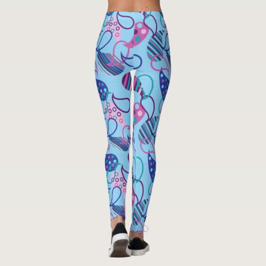 Leggings Blue Paisley (Dos)