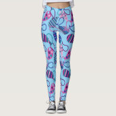 Leggings Blue Paisley (Devant)