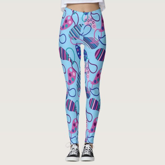 Leggings Blue Paisley (Devant)