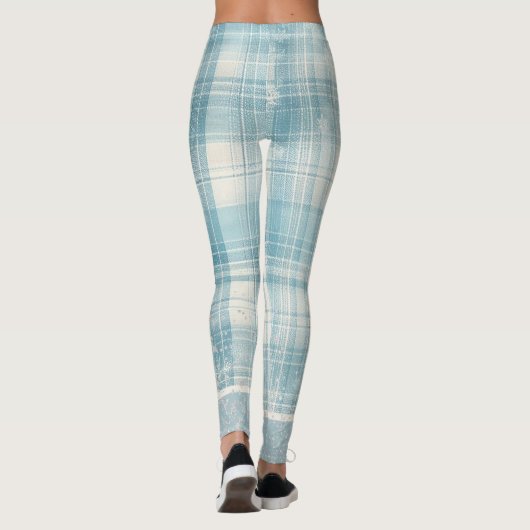 Leggings Blue Plaid (Dos)