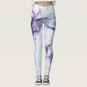 Leggings Blue Purple Feather Lite (Devant)