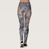 Leggings Blue & Rose Gold Paint Splatter Abstract Glamour (Dos)