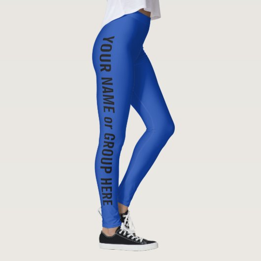 Leggings Blue Team Custom Group Nom Texte Légendes femmes (Droite)