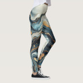 Leggings Blue Turquoise Or Agate moderne Glam Mariage éléga (Droite)