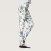 Leggings Blue Vintage Floral Pattern (Droite)