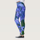 Leggings Blue violet lilas romantique bleu floral photo (Gauche)