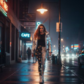 Leggings Blue & White Golden Stars Split