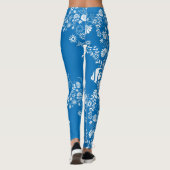 Leggings Blue White Ocean Life Motif (Dos)