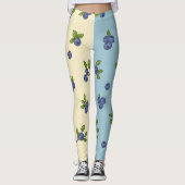 Leggings Blueberry Repeat Motif - Pastel Vibe (Devant)
