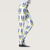 Leggings Bluebonnets Texas Flowers Fleur sauvage Aquarelle (Droite)