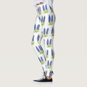 Leggings Bluebonnets Texas Flowers Fleur sauvage Aquarelle (Gauche)