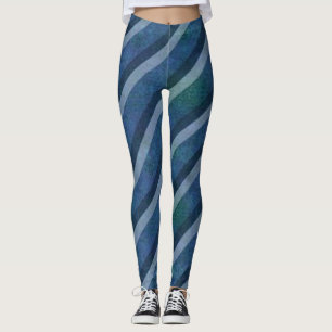 Leggings BLUES Diagonales Pantalons Yoga d'impression parfa