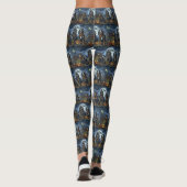 Leggings Bluetick Coonhound Halloween Éffrayant (Dos)