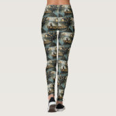 Leggings Bluetick Coonhound Noël Festive Voyage (Dos)