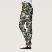 Leggings Bluetick Coonhound Noël Festive Voyage (Gauche)