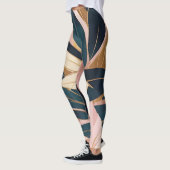 Leggings Blush Pink Gold Boho Collection Feuille tendance (Gauche)