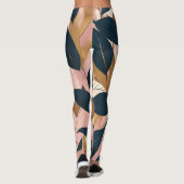Leggings Blush Pink Gold Boho Collection Feuille tendance (Dos)