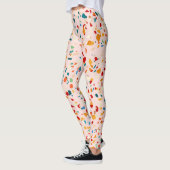 Leggings Blush Terrazzo | Speckles écocliques roses | ABSTR (Gauche)