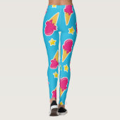 Leggings Boardwalk Bliss : Crème Glacée & Étoiles (Dos)
