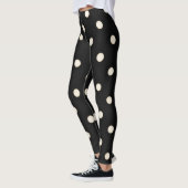 Leggings Bog Antique Pois blancs sur Noir (Gauche)