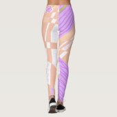 Leggings Bohême Chintz Illustration Saumon Lilac Olive (Dos)