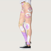 Leggings Bohême Chintz Illustration Saumon Lilac Olive (Gauche)