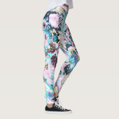 Leggings Bohème coloré Pastel Marbre Fractal Abstrait (Droite)