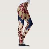 Leggings Bohême Gold Navy Bourgogne main tiré Mandala (Droite)