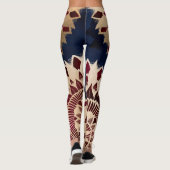 Leggings Bohême Gold Navy Bourgogne main tiré Mandala (Dos)