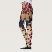 Leggings Bohême Gold Navy Bourgogne main tiré Mandala (Gauche)