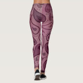 LEGGINGS BOHEMIAN BOHO PINK PAISLEY YOGA PANTS (Dos)