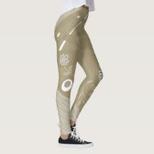 Leggings Bohemian Chintz Illustration Dusty Neutral Brown (Droite)