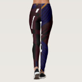 Leggings Bohemian Chintz Illustration Maroon Indigo Orange (Dos)