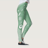 Leggings Bohemian Chintz Illustration Sage Green (Droite)