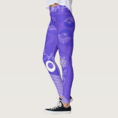 Leggings Bohemian Chintz Illustration Violet (Gauche)