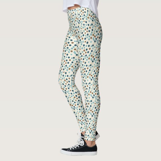 Leggings Boho Abstrait Polka Dot Motif (Gauche)