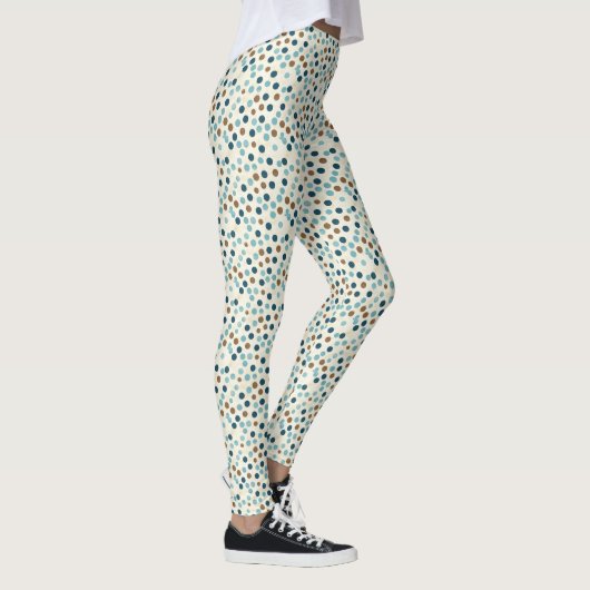 Leggings Boho Abstrait Polka Dot Motif (Droite)
