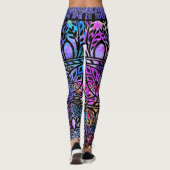 Leggings Boho Blues Glas in lood Pattern (Achterkant)
