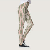Leggings Boho Blush Rose Motif Ikat Olive (Droite)