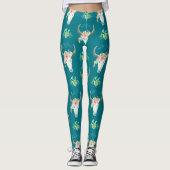 Leggings Boho Bohemian Cactus Desert Art (Devant)