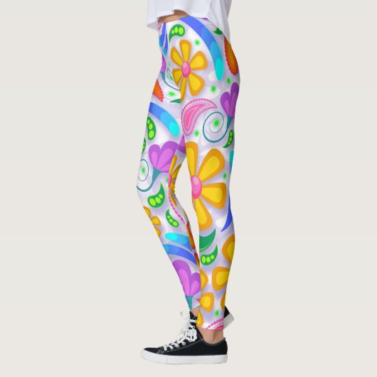 LEGGINGS BOHO BOHO FLORAL BOHEMIAN YOGA PANTS LEGINGS (Gauche)