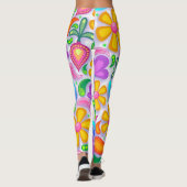 LEGGINGS BOHO BOHO FLORAL BOHEMIAN YOGA PANTS LEGINGS (Dos)