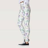 Leggings Boho botanique rose romantique (Gauche)