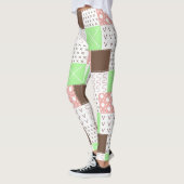Leggings Boho Brown, Bourgogne, vert et mauve Whimsical (Gauche)